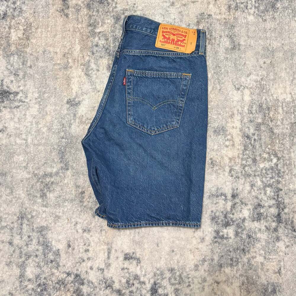 Levi’s 501 Original Fit Mens Denim Shorts W34 Medium Wash Blue Jean Jorts